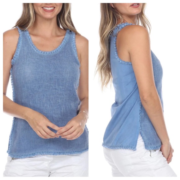 42 Chic tassel fringe hem tank top - Picture 3 of 4